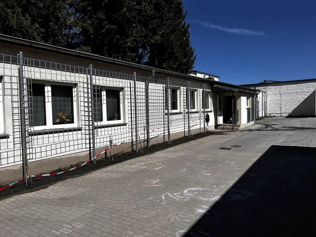Rankgitter an Hausfassade