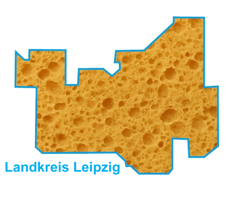 symbolhafte Darstellung der Schwammlandschaft. Zu sehen ist ein Schwamm mit dem Umrissen des Landkreises